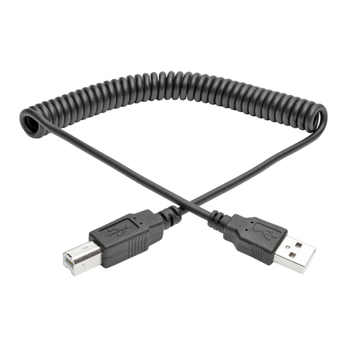 EATON TRIPPLITE USB 2.0 A/B Coiled Cable M/M 10ft. 3,05m