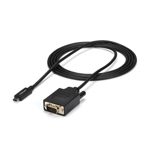 Bild von StarTech.com USB-C auf VGA Adapterkabel - 2m - 1920x1200 - Schwarz