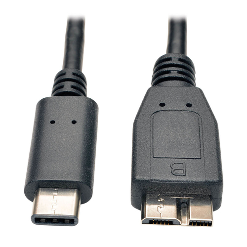 EATON TRIPPLITE USB-C to USB Micro-B Cable M/M - USB 3.1 Gen 2 10 Gbps Thunderbolt 3 Compatible 3ft.