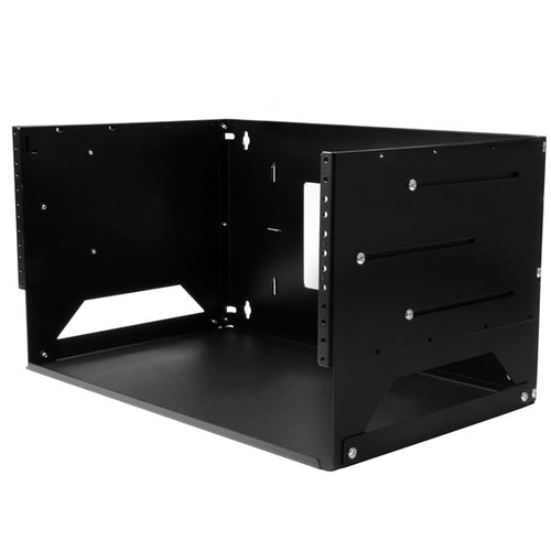 Bild von StarTech.com 2-Pfosten 4HE Open Frame Wandmontage Netzwerk-Rack mit Fachboden, Wandmontage Daten-Rack mit Einstellbarer Tiefe für AV/Computer/IT-Geräte, Kleines Wandmontage Schrank/Rack - TAA-konformes Serverrack