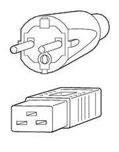 Bild von Fujitsu Power cord 16A IEC320 C20-&gt;CEE 7/7, 230 V, 16 A