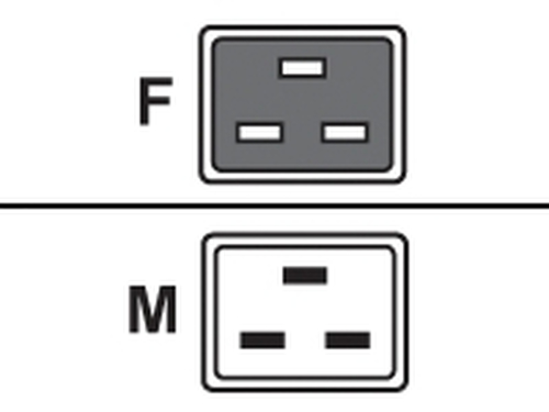 Bild von Fujitsu Power cord 16A IEC320 C20-&gt;C19, 1 x IEC 320 EN 60320 C19 (F), 1 x IEC 320 EN 60320 C20 (M)