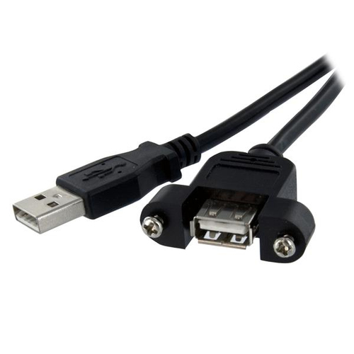 Bild von StarTech.com 30cm USB A auf A Blendenmontage Kabel - Bu/St