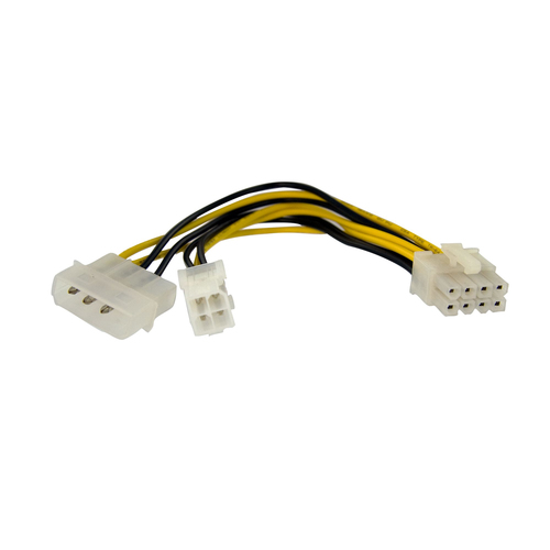 Bild von StarTech.com 15cm 4pin auf 8pin EPS-Netzadapter mit LP4 - Bu/St