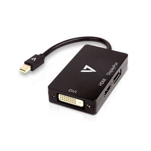 Bild von V7 Mini-DisplayPort-Adapter (m) auf DisplayPort, HDMI oder DVI (w)