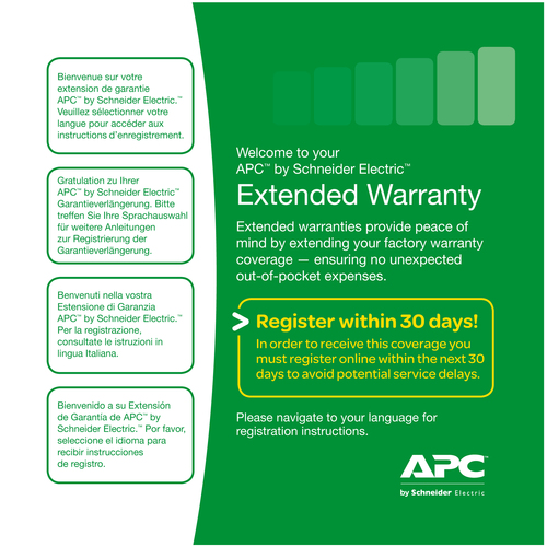 Bild von APC Service Pack 3 Year Warranty Extension (for new product purchases), 3 Jahr(e)