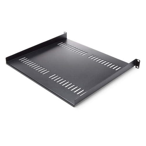 Bild von StarTech.com 1 HE Fachboden - Perforiertes Universal Rack Montage Regal für 19 Zoll Netzwerkschränke - Passiv Belüftet - Heavy Duty- Tragkraft 20 kg - 40 cm Tiefe, Schwarz