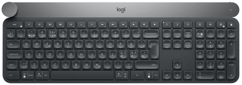 Bild von Logitech Craft Advanced keyboard with creative input dial Tastatur Universal RF Wireless + Bluetooth QWERTY Nordisch Schwarz, Grau