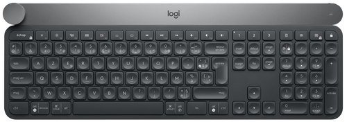 LOGITECH Craft Advanced with Creative Input Dial - Tastatur - hinterleuchtet - Bluetooth, 2.4 GHz