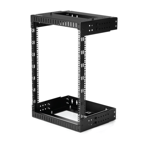 Bild von StarTech.com 2-Pfosten 15HE Heavy-Duty Wandmontage Netzwerk-Rack, 19&quot; Open Frame Server Rack mit Einstellbarer Tiefe, Wandmontage Daten-Rack für IT/AV/Patch Panele/Computer - Käfigmuttern und Schrauben inkl.