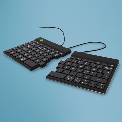Bild von R-Go Tools Ergonomische Tastatur R-Go Split Break v2 mit Pausensoftware, geteilte Tastatur, QWERTY (NORDIC), verkabelt, schwarz