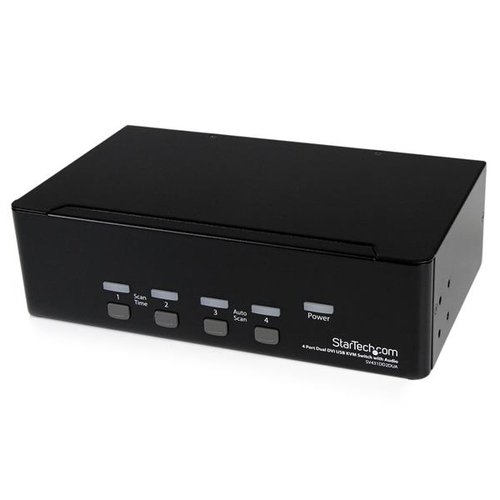 Bild von StarTech.com 4 Port Dual DVI USB KVM Switch/ Umschalter mit Audio und USB 2.0 Hub