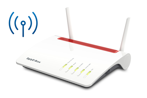 Bild von FRITZ!Box 6890 LTE WLAN-Router Gigabit Ethernet Dual-Band (2,4 GHz/5 GHz) 4G Schwarz, Rot, Weiß
