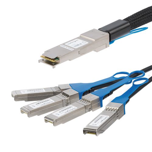 Bild von StarTech.com MSA konform QSFP+-Direktanschluss-Breakoutkabel Twinax - 2m