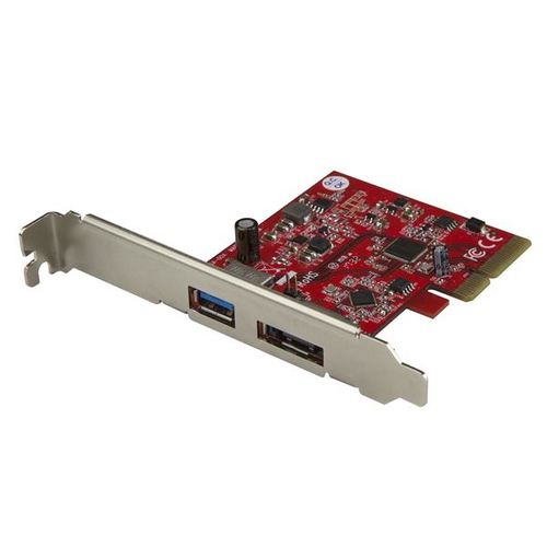 Bild von StarTech.com 2 Port USB 3.1 (10Gbit/s) und eSATA PCIe Karte - 1x USB-A und 1x eSATA