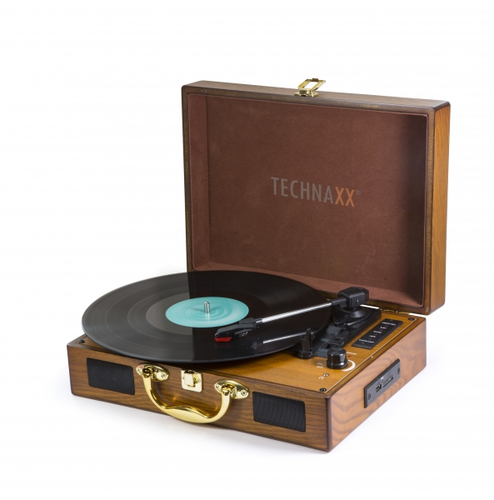Bild von Technaxx TX-101 Audio-Plattenspieler mit Riemenantrieb Braun Halbautomatisch