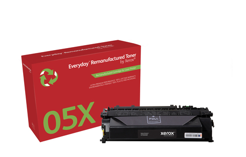 Bild von Everyday Wiederaufbereiteter Schwarz Toner von Xerox für HP 05X (CE505X), Hohe Kapazität