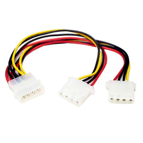 Bild von StarTech.com Y-Kabel 4 pin Molex Stecker - Molex Splitter IDE Stromkabel - 2 x LP4 intern