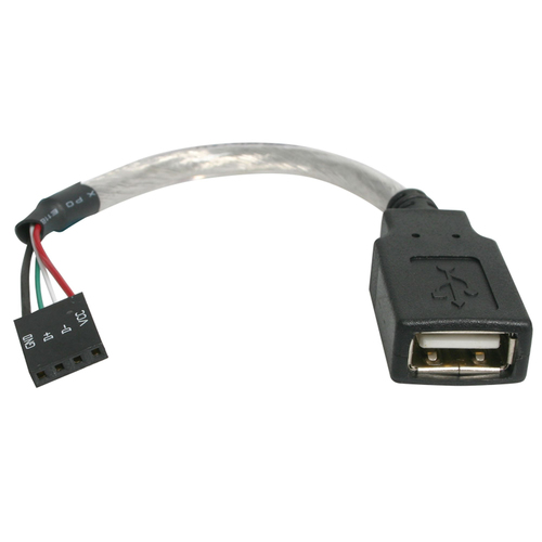 Bild von StarTech.com 15 cm USB 2.0 Kabel - USB A-Buchse auf USB Mainboard 4pin Header - Buchse/Buchse