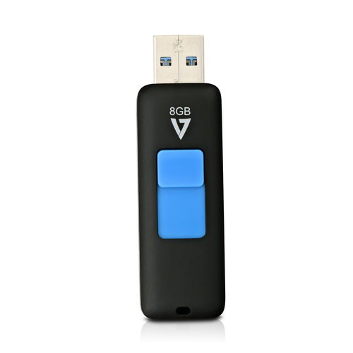 Bild von V7 VF38GAR-3E USB-Stick 8 GB USB Typ-A 3.2 Gen 1 (3.1 Gen 1) Schwarz, Blau