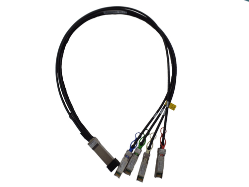 Bild von HPE Q9S72A InfiniBand/Glasfaserkabel 1 m QSFP28 4x SFP28 Schwarz