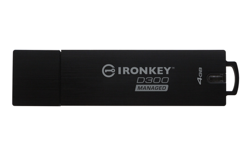 Bild von Kingston Technology IronKey D300 USB-Stick 4 GB USB Typ-A 3.2 Gen 1 (3.1 Gen 1) Schwarz