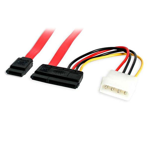 Bild von StarTech.com SATA18POW SATA-Kabel 0,457 m SATA 7-pin + Molex (4-pin) Rot