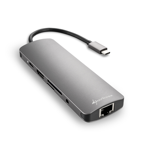 Bild von Sharkoon USB 3.0 Type C Combo Adapter Schnittstellenkarte/Adapter HDMI, RJ-45, USB 3.2 Gen 1 (3.1 Gen 1)