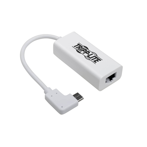 EATON TRIPPLITE USB-C to Gigabit Network Adapter with Right Angle USB-C Thunderbolt 3 Compatibility