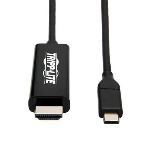 EATON TRIPPLITE USB-C to HDMI Adapter Cable M/M 4K 60Hz 4:4:4 Thunderbolt 3 Compatible Black 3ft. 0,