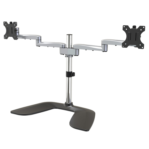 Bild von StarTech.com Monitorhalterung für zwei Monitore - Ergonomisches Monitorstand für VESA Bildschirme bis zu 32&quot; und 8 kg - Freistehende gelenkige Bildschirmhalterung - Höhenverstellbar - Silber