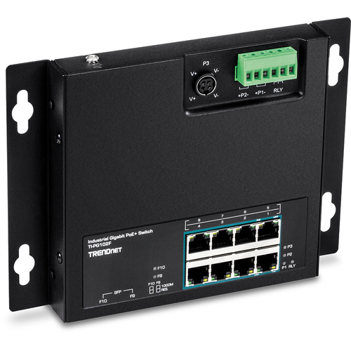 Bild von Trendnet TI-PG102F Netzwerk-Switch Gigabit Ethernet (10/100/1000) Power over Ethernet (PoE) Schwarz