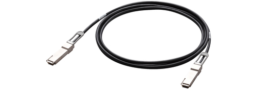 Bild von Allied Telesis AT-QSFP28-1CU Serial Attached SCSI (SAS)-Kabel 1 m 25,8 Gbit/s Schwarz, Silber