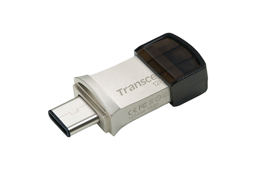 Bild von Transcend JetFlash 890 USB-Stick 128 GB USB Type-A / USB Type-C 3.2 Gen 1 (3.1 Gen 1) Schwarz, Silber