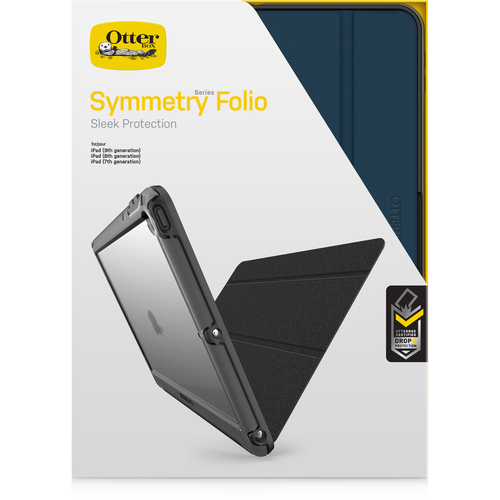 Bild von OtterBox Symmetry Folio Hülle für iPad 7th/8th/9th gen, stoßfeste, sturzsichere, dünne Schutzhülle, nach Militärstandard getestet, Blau