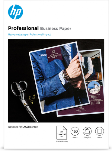 Bild von HP Professional Business Papier, matt, 200 g/m2, A4 (210 x 297 mm), 150 Blatt