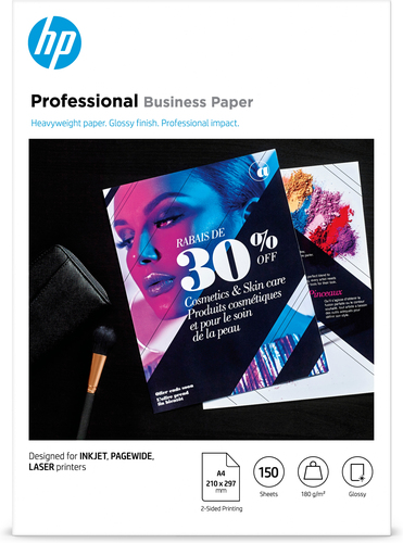 Bild von HP Professional Business Paper, Glossy, 180 g/m2, A4 (210 x 297 mm), 150 sheets