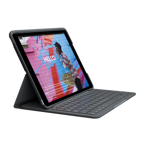 Bild von Logitech Slim Folio QWERTY Spanisch Bluetooth Graphit