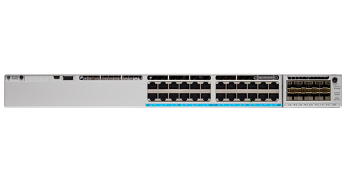 Bild von Cisco Catalyst C9300L-24UXG-4X-A Netzwerk-Switch Managed L2/L3 10G Ethernet (100/1000/10000) Power over Ethernet (PoE) 1U Grau