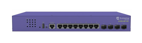 Bild von Extreme networks X435-8T-4S Netzwerk-Switch Managed Gigabit Ethernet (10/100/1000) Power over Ethernet (PoE) 1U Violett