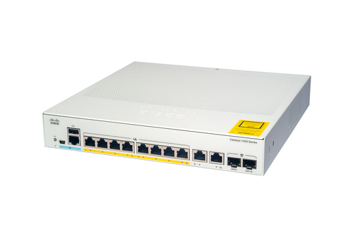 Bild von Cisco Catalyst C1000-8P-E-2G-L Netzwerk-Switch Managed L2 Gigabit Ethernet (10/100/1000) Power over Ethernet (PoE) Grau