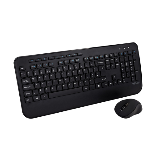 Bild von V7 CKW300UK – Tastatur in Standardgröße, Handballenauflage, Englisch QWERTY - schwarz