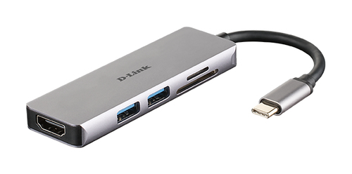 Bild von D-Link DUB-M530 laptop-dockingstation & portreplikator Kabelgebunden USB 3.2 Gen 1 (3.1 Gen 1) Type-C Aluminium, Schwarz