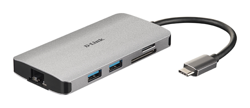 Bild von D-Link DUB-M810 laptop-dockingstation & portreplikator Kabelgebunden USB 3.2 Gen 1 (3.1 Gen 1) Type-C Silber