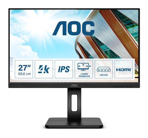 Bild von AOC P2 U27P2 LED display 68,6 cm (27&quot;) 3840 x 2160 Pixel 4K Ultra HD Schwarz