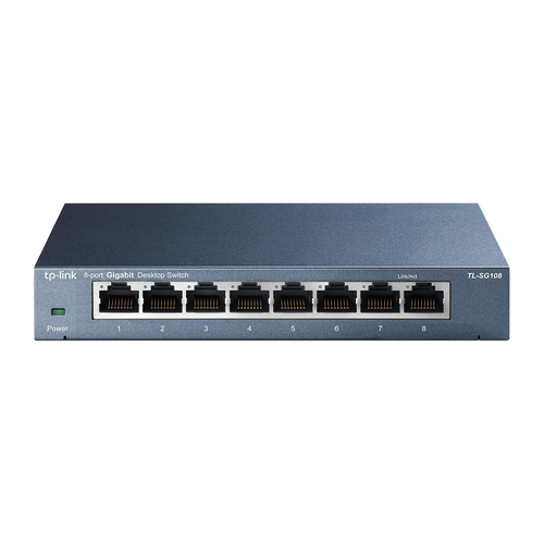 Bild von TP-Link TL-SG108 Netzwerk-Switch Unmanaged L2 Gigabit Ethernet (10/100/1000) Schwarz