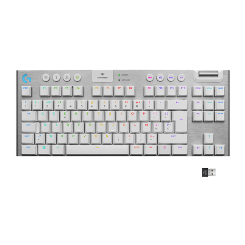 Bild von Logitech G G915 TKL Tastatur Gaming RF Wireless + Bluetooth QWERTY Englisch Weiß