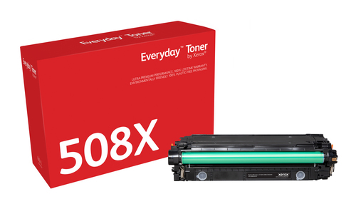 Bild von Everyday ™ Schwarz Toner von Xerox, kompatibel mit HP 508X (CF360X/ CRG-040HBK), High capacity