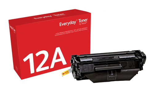 Bild von Everyday ™ Schwarz Toner von Xerox, kompatibel mit HP 12A (Q2612A/ CRG-104/ FX-9/ CRG-103), Standardkapazität