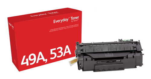 Bild von Everyday ™ Schwarz Toner von Xerox, kompatibel mit HP 49A/53A (Q5949A/ Q7553A), Standardkapazität